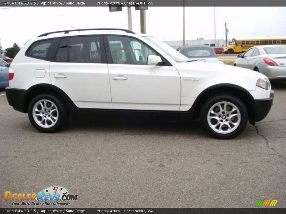 2004 BMW X3 2.5i Alpine White / Sand Beige Photo #7