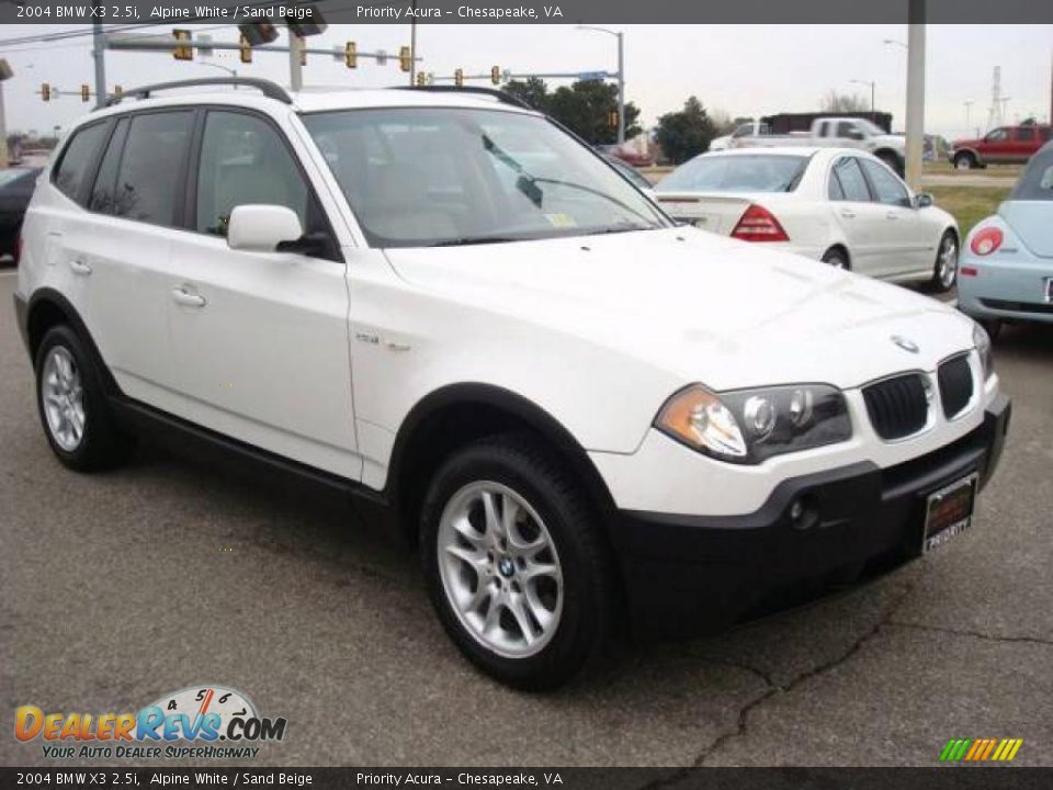 2004 BMW X3 2.5i Alpine White / Sand Beige Photo #8