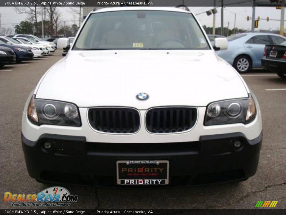 2004 BMW X3 2.5i Alpine White / Sand Beige Photo #9