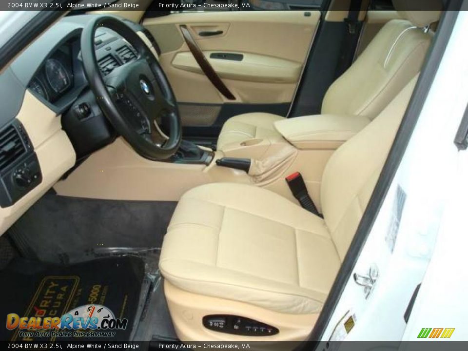 2004 BMW X3 2.5i Alpine White / Sand Beige Photo #10