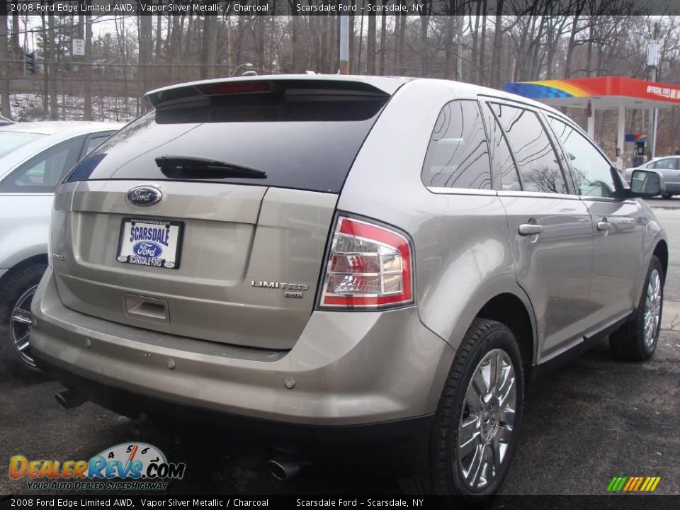 2008 Ford Edge Limited AWD Vapor Silver Metallic / Charcoal Photo #5