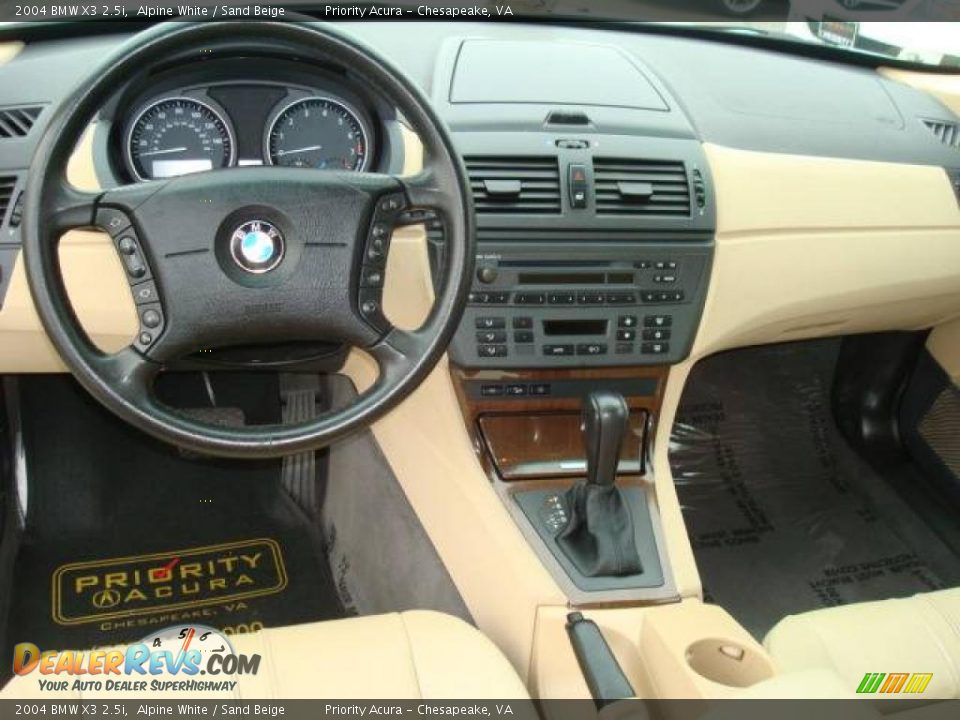 2004 BMW X3 2.5i Alpine White / Sand Beige Photo #14