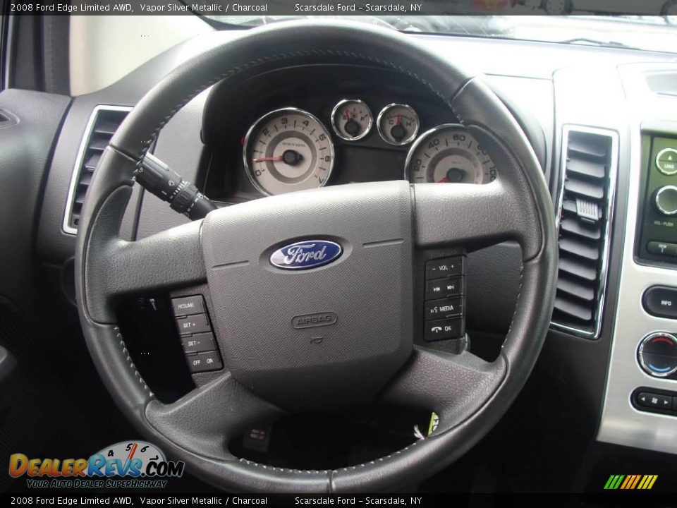 2008 Ford Edge Limited AWD Vapor Silver Metallic / Charcoal Photo #21