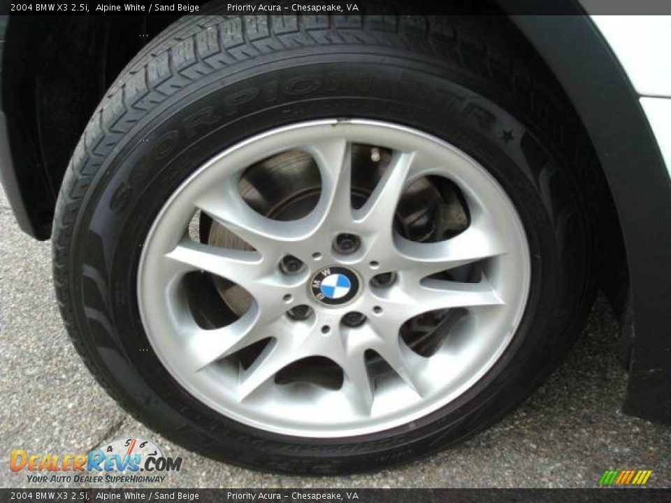 2004 BMW X3 2.5i Alpine White / Sand Beige Photo #29