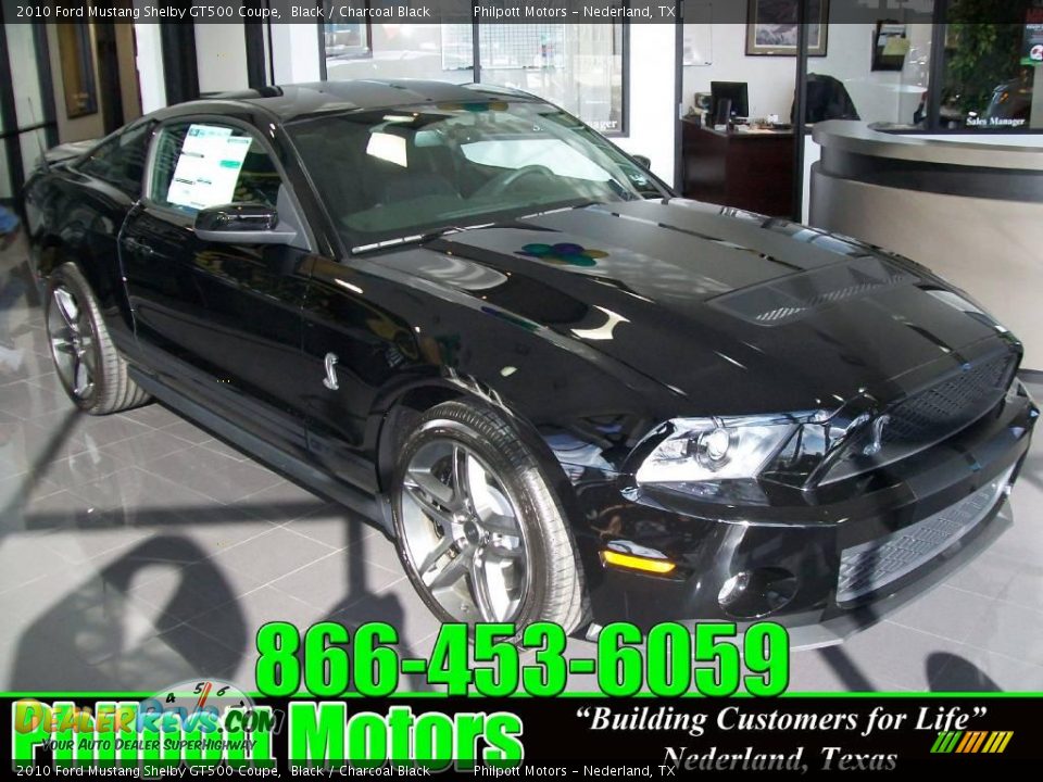 2010 Ford Mustang Shelby GT500 Coupe Black / Charcoal Black Photo #1