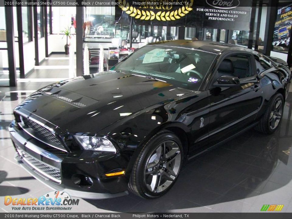 2010 Ford Mustang Shelby GT500 Coupe Black / Charcoal Black Photo #6