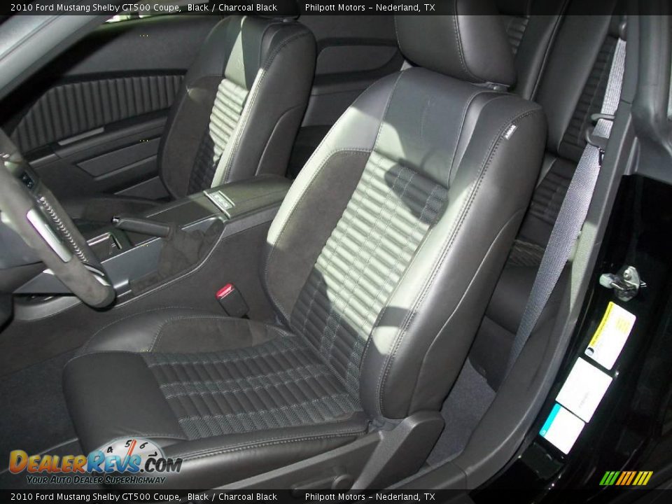 2010 Ford Mustang Shelby GT500 Coupe Black / Charcoal Black Photo #25