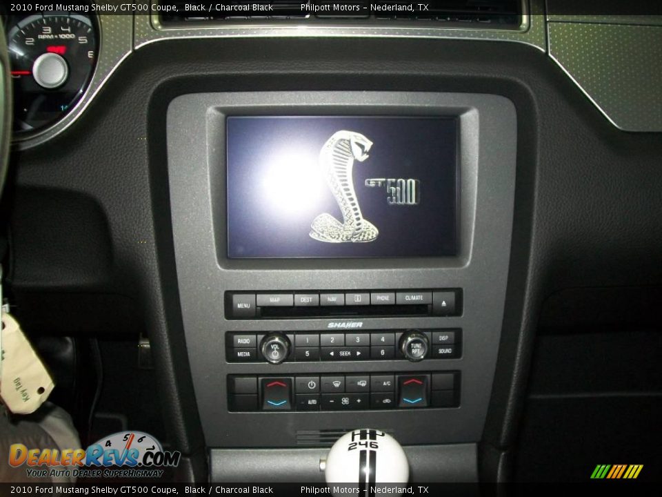 2010 Ford Mustang Shelby GT500 Coupe Black / Charcoal Black Photo #28