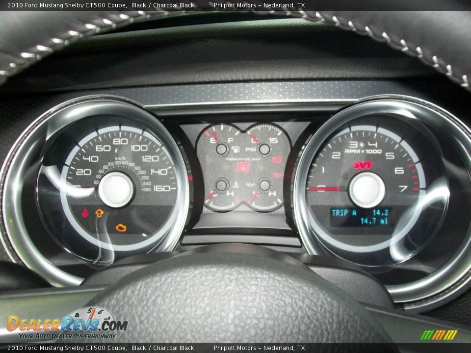 2010 Ford Mustang Shelby GT500 Coupe Black / Charcoal Black Photo #33