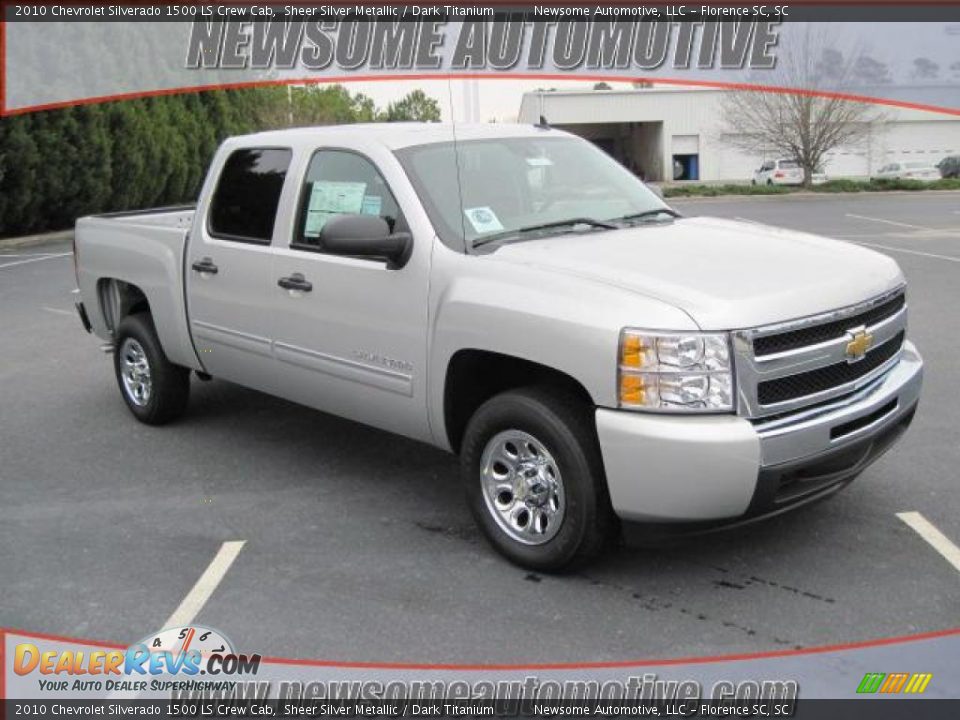2010 Chevrolet Silverado 1500 LS Crew Cab Sheer Silver Metallic / Dark Titanium Photo #1