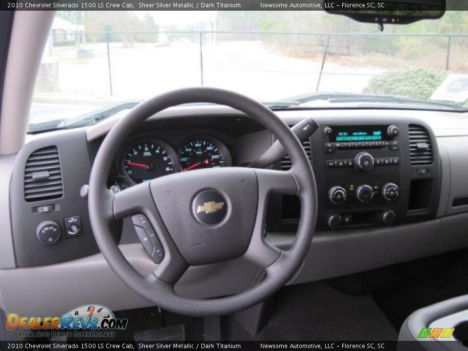 2010 Chevrolet Silverado 1500 LS Crew Cab Sheer Silver Metallic / Dark Titanium Photo #12