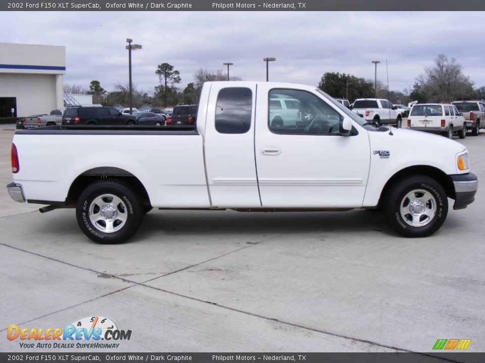 2002 Ford F150 XLT SuperCab Oxford White / Dark Graphite Photo #2