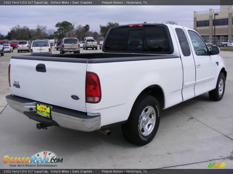 2002 Ford F150 XLT SuperCab Oxford White / Dark Graphite Photo #3