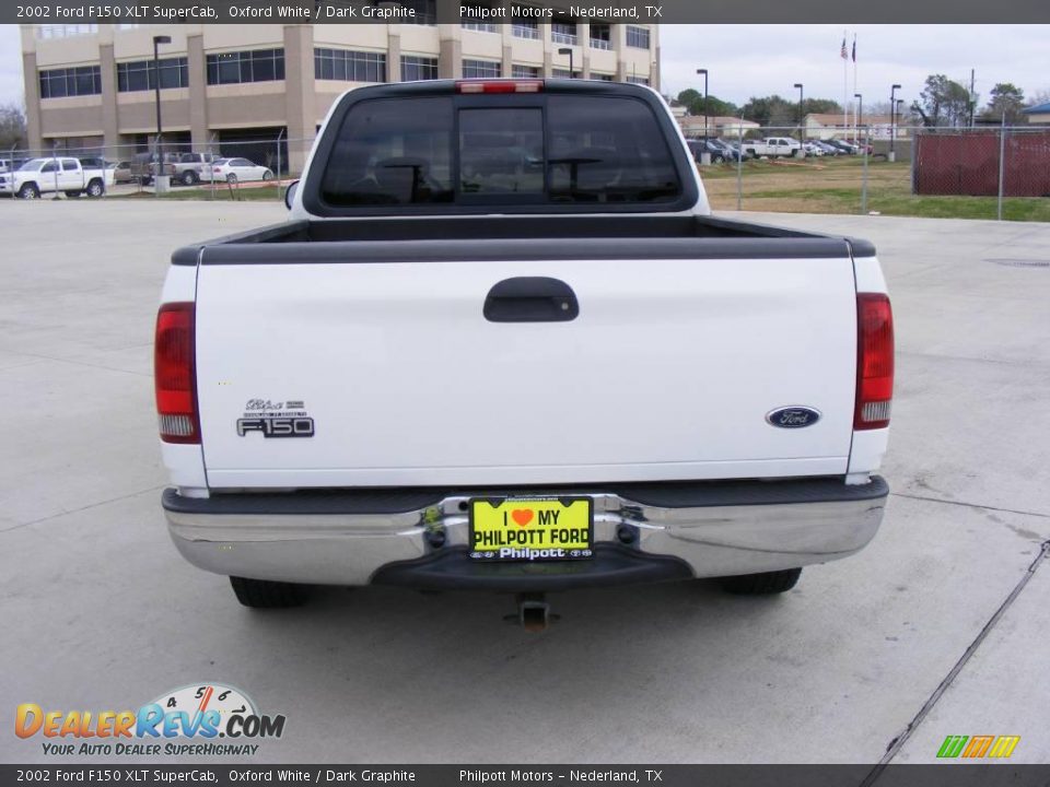 2002 Ford F150 XLT SuperCab Oxford White / Dark Graphite Photo #4