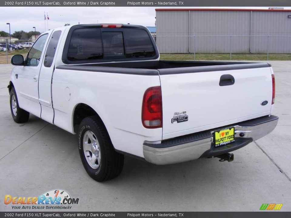 2002 Ford F150 XLT SuperCab Oxford White / Dark Graphite Photo #5
