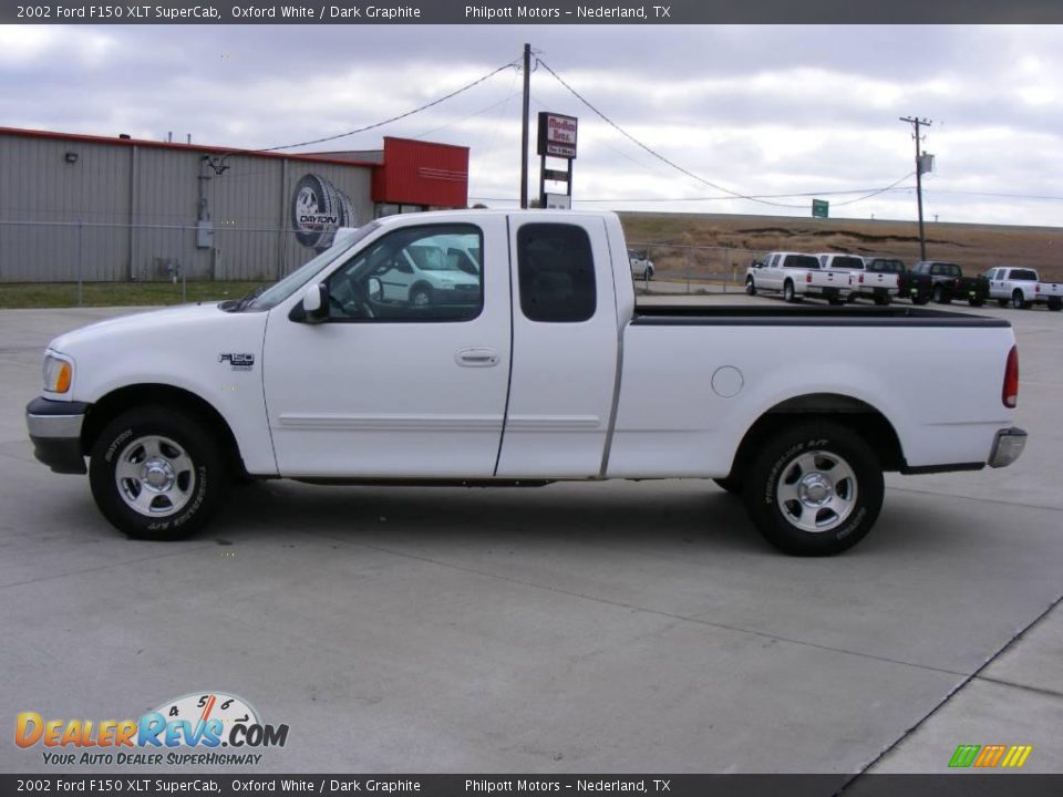 2002 Ford F150 XLT SuperCab Oxford White / Dark Graphite Photo #6