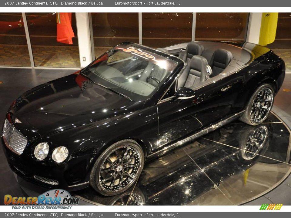 2007 Bentley Continental GTC Diamond Black / Beluga Photo #3
