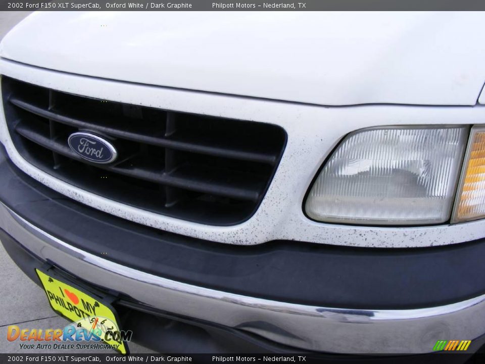 2002 Ford F150 XLT SuperCab Oxford White / Dark Graphite Photo #11