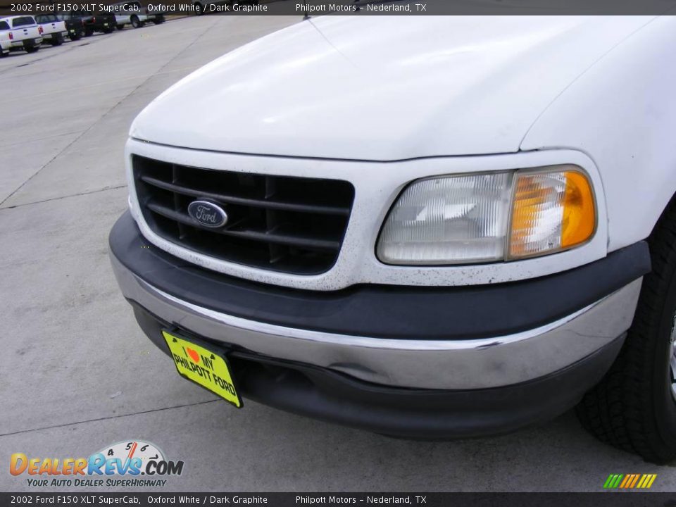 2002 Ford F150 XLT SuperCab Oxford White / Dark Graphite Photo #13