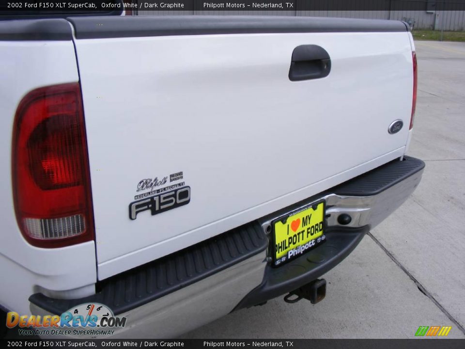 2002 Ford F150 XLT SuperCab Oxford White / Dark Graphite Photo #23