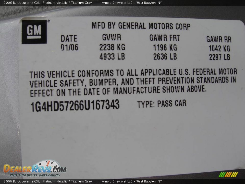 2006 Buick Lucerne CXL Platinum Metallic / Titanium Gray Photo #14