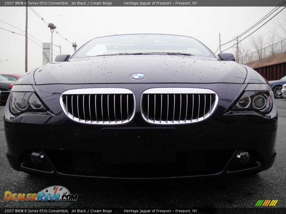 2007 BMW 6 Series 650i Convertible Jet Black / Cream Beige Photo #3
