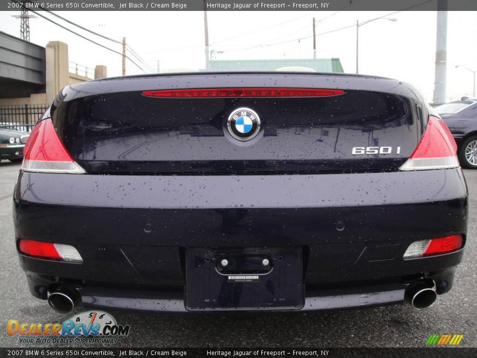 2007 BMW 6 Series 650i Convertible Jet Black / Cream Beige Photo #7