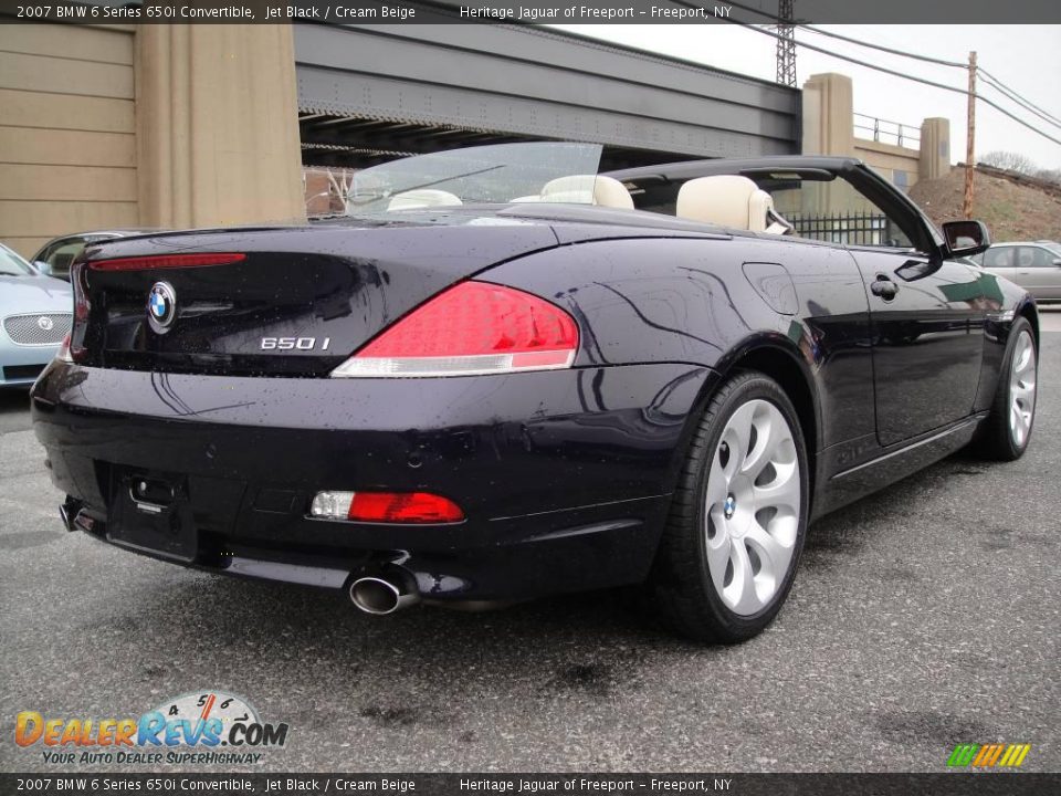 2007 BMW 6 Series 650i Convertible Jet Black / Cream Beige Photo #8