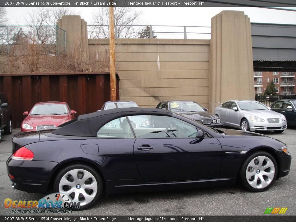 2007 BMW 6 Series 650i Convertible Jet Black / Cream Beige Photo #9