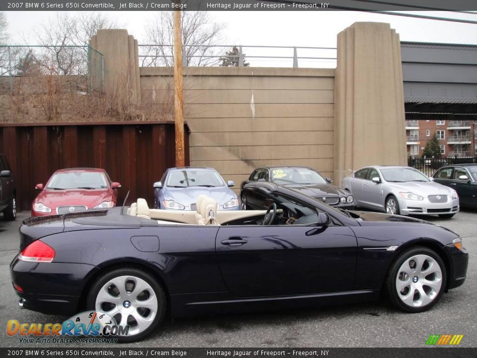 2007 BMW 6 Series 650i Convertible Jet Black / Cream Beige Photo #10