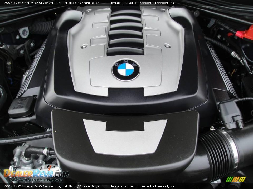 2007 BMW 6 Series 650i Convertible Jet Black / Cream Beige Photo #12
