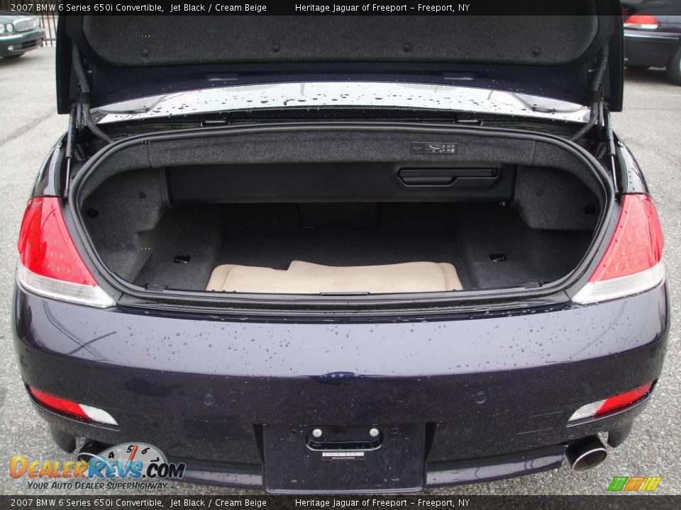 2007 BMW 6 Series 650i Convertible Jet Black / Cream Beige Photo #13