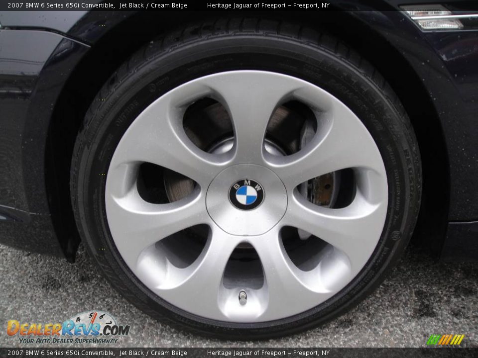 2007 BMW 6 Series 650i Convertible Jet Black / Cream Beige Photo #14