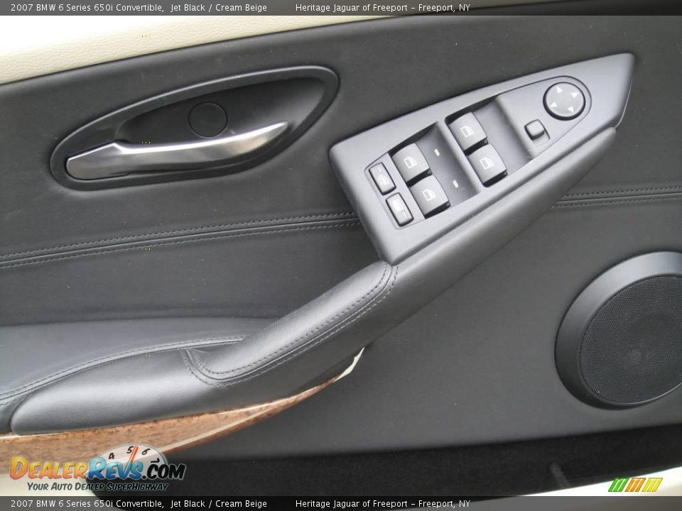 2007 BMW 6 Series 650i Convertible Jet Black / Cream Beige Photo #15