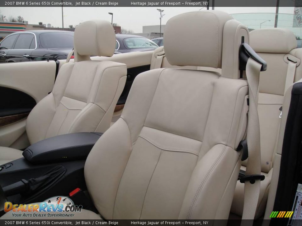 2007 BMW 6 Series 650i Convertible Jet Black / Cream Beige Photo #16