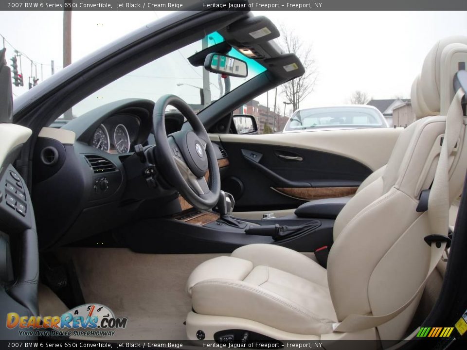 2007 BMW 6 Series 650i Convertible Jet Black / Cream Beige Photo #17