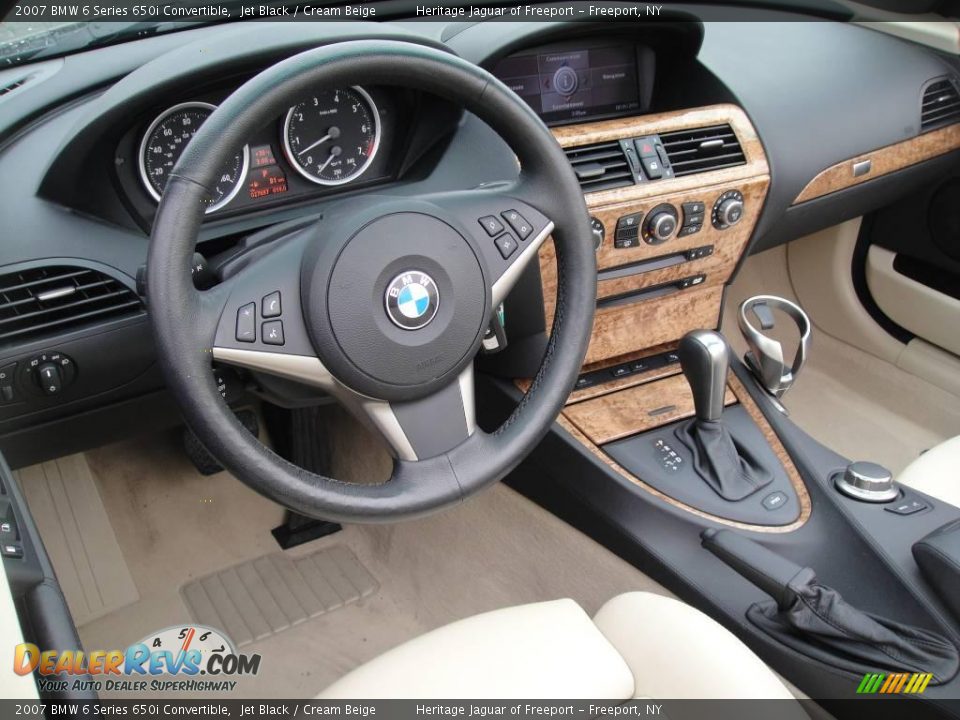 2007 BMW 6 Series 650i Convertible Jet Black / Cream Beige Photo #18
