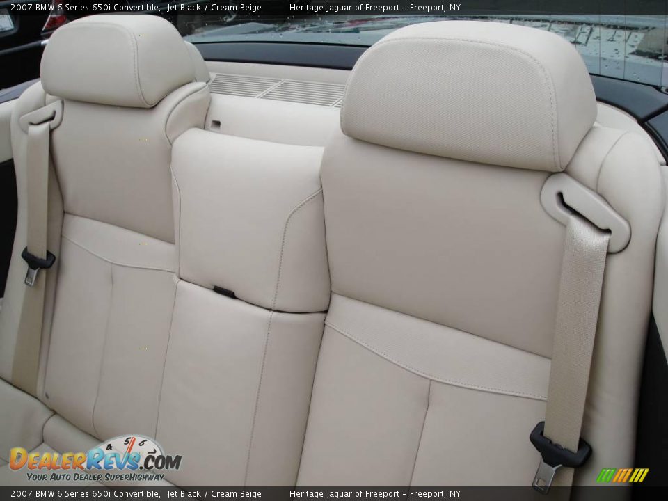 2007 BMW 6 Series 650i Convertible Jet Black / Cream Beige Photo #19