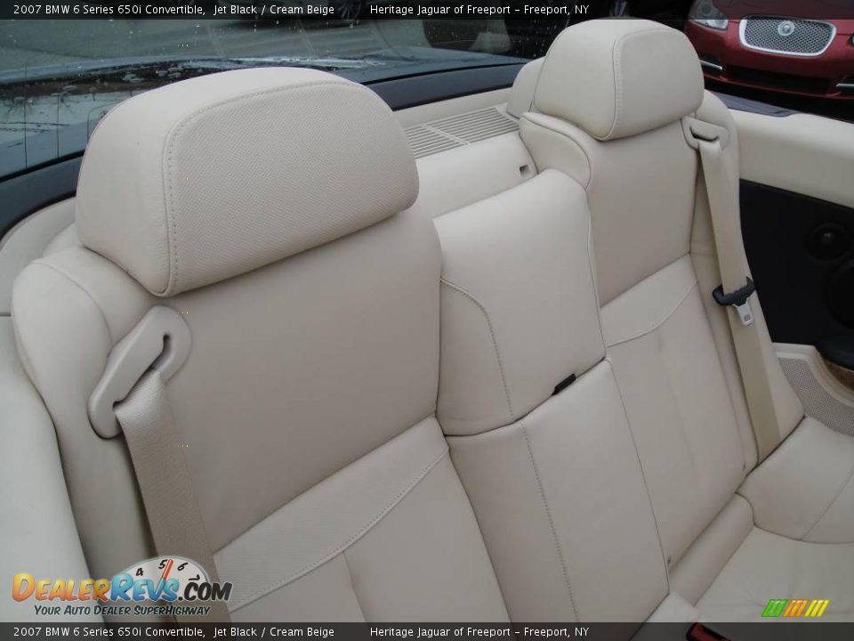 2007 BMW 6 Series 650i Convertible Jet Black / Cream Beige Photo #20