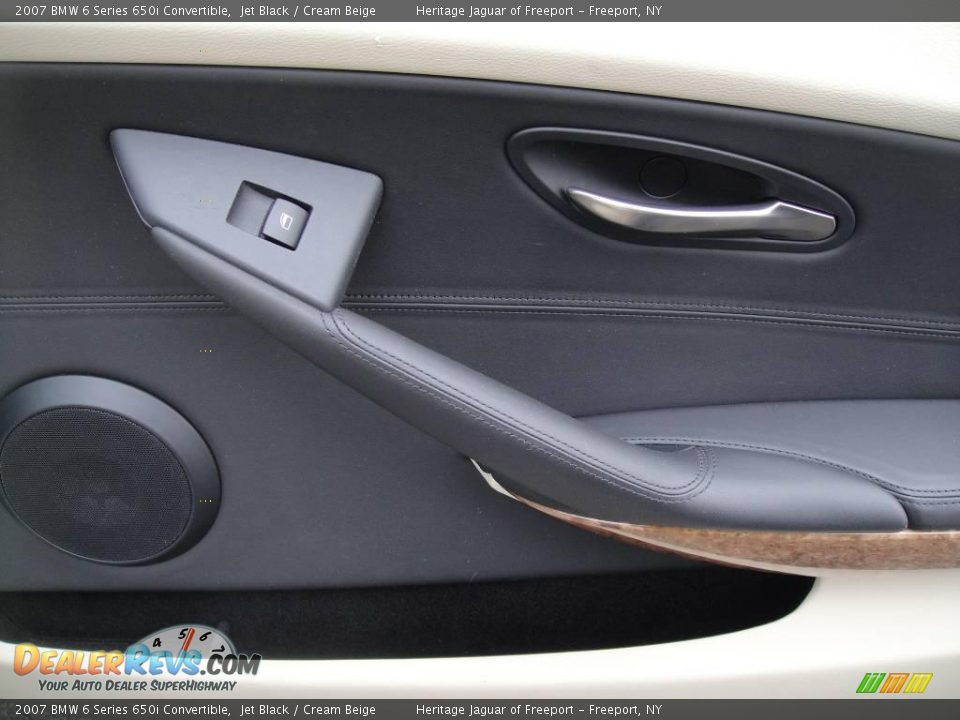 2007 BMW 6 Series 650i Convertible Jet Black / Cream Beige Photo #21