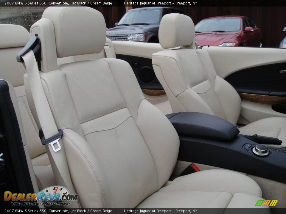 2007 BMW 6 Series 650i Convertible Jet Black / Cream Beige Photo #22