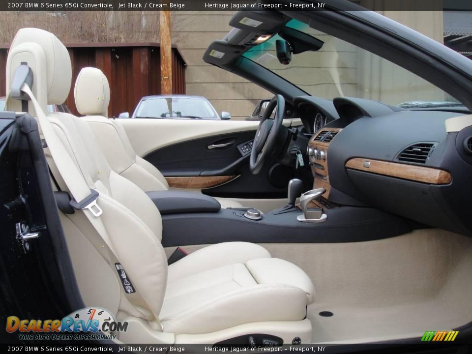 2007 BMW 6 Series 650i Convertible Jet Black / Cream Beige Photo #23