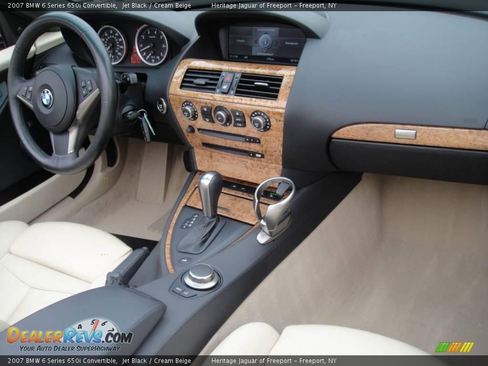 2007 BMW 6 Series 650i Convertible Jet Black / Cream Beige Photo #24