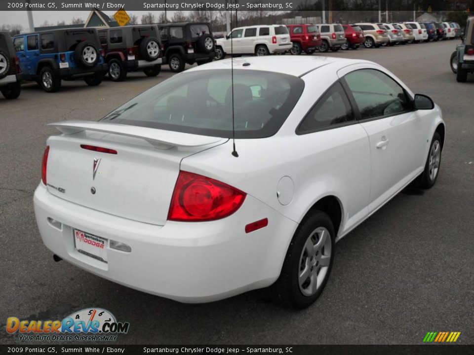 2009 Pontiac G5 Summit White / Ebony Photo #4