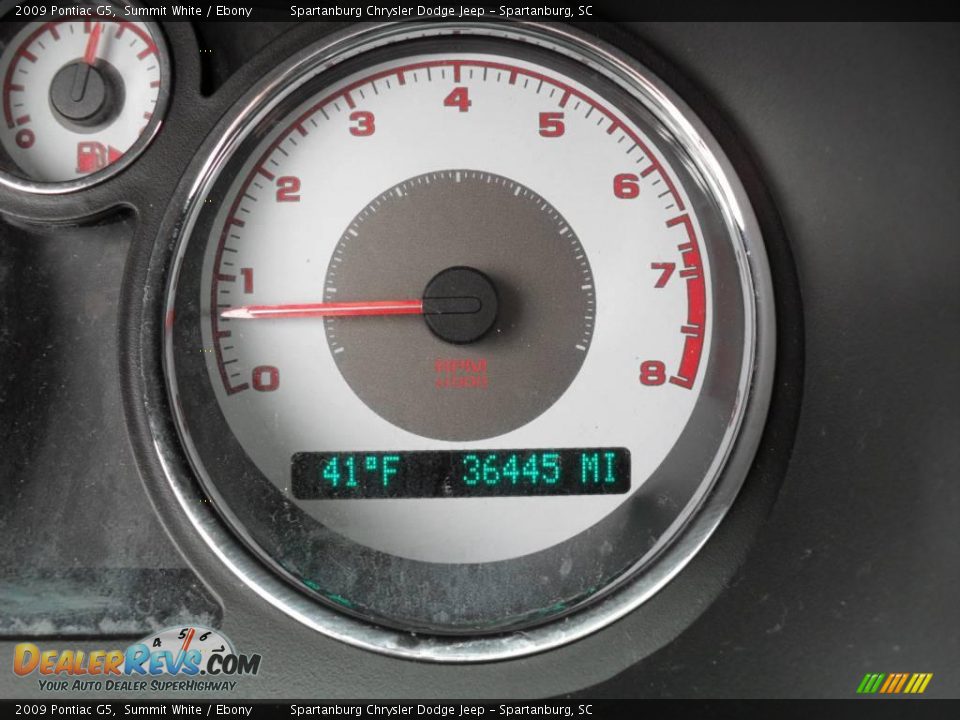 2009 Pontiac G5 Summit White / Ebony Photo #14