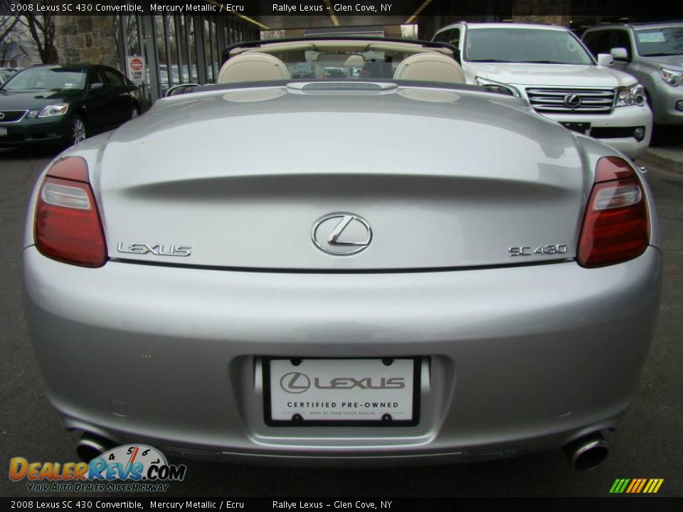 2008 Lexus SC 430 Convertible Mercury Metallic / Ecru Photo #5