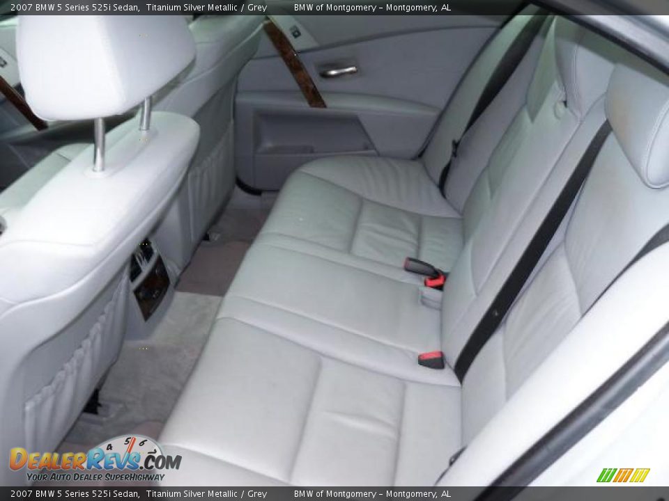2007 BMW 5 Series 525i Sedan Titanium Silver Metallic / Grey Photo #7