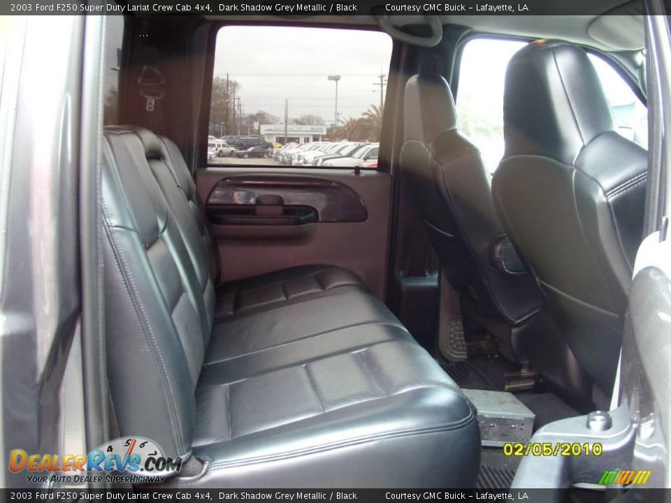 2003 Ford F250 Super Duty Lariat Crew Cab 4x4 Dark Shadow Grey Metallic / Black Photo #14