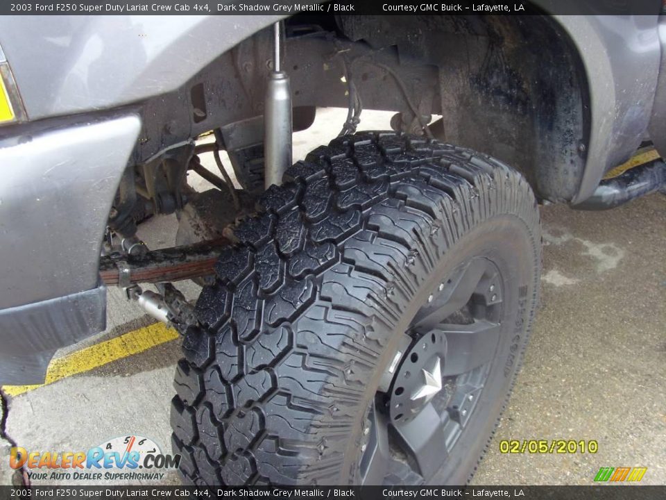 2003 Ford F250 Super Duty Lariat Crew Cab 4x4 Dark Shadow Grey Metallic / Black Photo #19