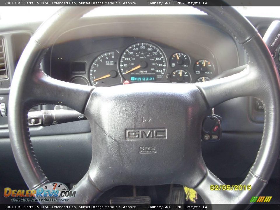 2001 GMC Sierra 1500 SLE Extended Cab Sunset Orange Metallic / Graphite Photo #8